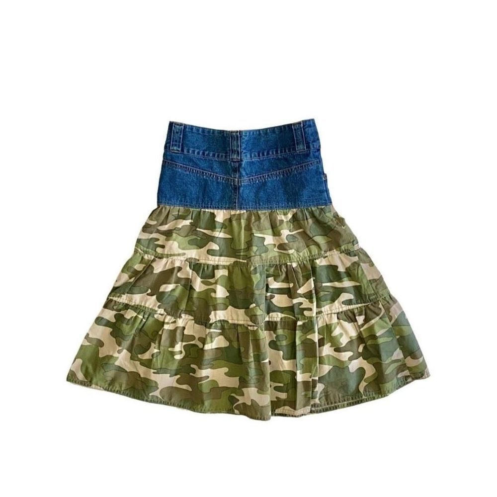 Girl’s Denim Camo Skirt, Sz 10